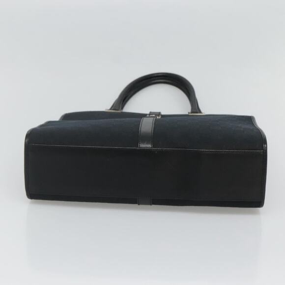 GUCCI GG Canvas Jackie Hand Bag Black Silver 002 002 - Picture 10 of 16